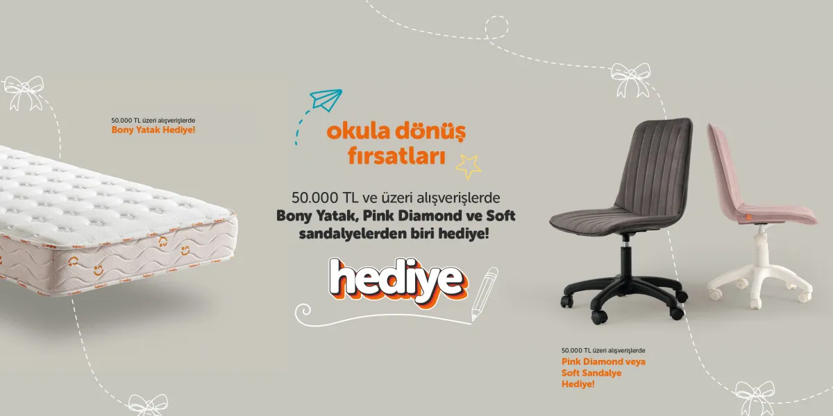50.000 TL ve Üzeri Alışverişe Newjoy'dan Okula Dönüş Hediyesi! 50.000 TL ve Üzeri Alışverişe Newjoy'dan Okula Dönüş Hediyesi!