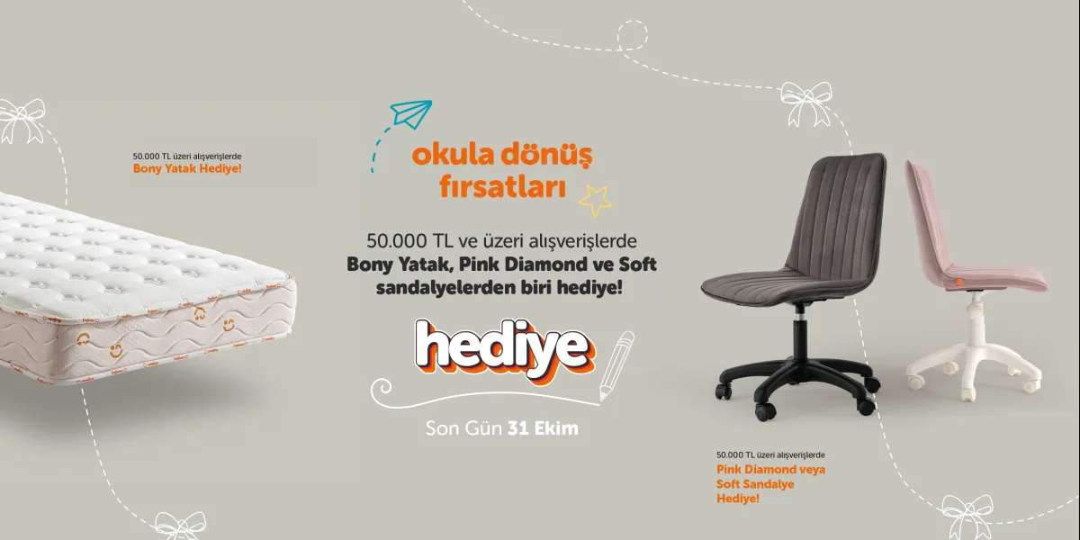 50.000 TL ve Üzeri Alışverişe Newjoy'dan Okula Dönüş Hediyesi! 50.000 TL ve Üzeri Alışverişe Newjoy'dan Okula Dönüş Hediyesi!