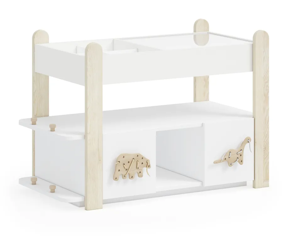 White Montessori Oyuncak Dolabı