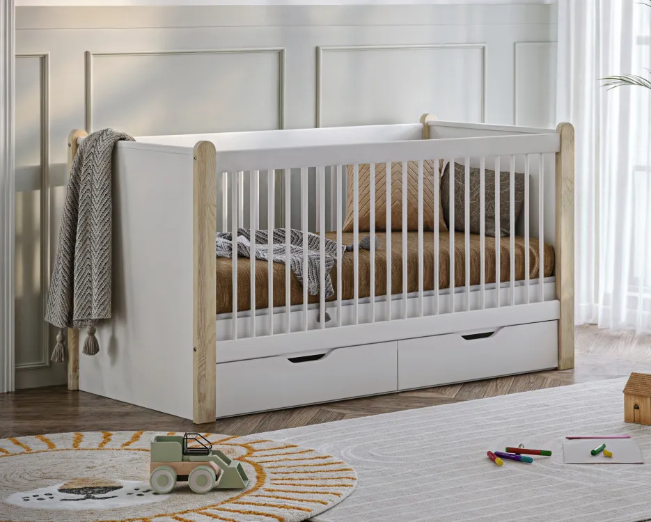 White Montessori Beşik - 70x140 cm