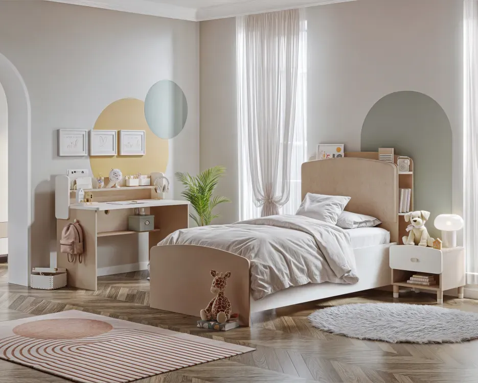 Un monde organisé, sûr et inspirant pour les enfants : la chambre d’enfant Cappuccino