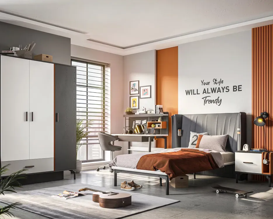 Gençlerin Enerjisine Ayak Uyduran Dinamik Tasarım: Trend Genç Odası 