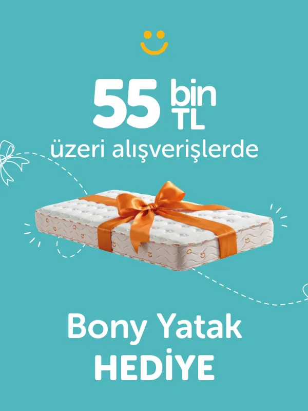 55.000 TL ve Üzeri Alışverişlerde Bony Yatak Hediye!